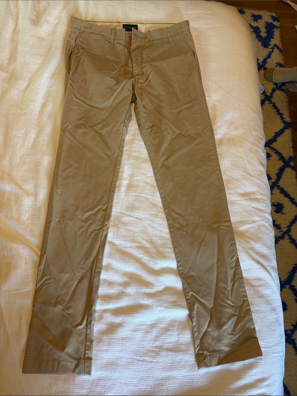 J. Crew Men's Khaki Chinos in Light Tan